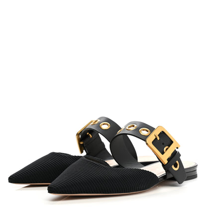 Christian Dior Technical Fabric D-Dior Ballerina Flat Mule 37.5 Black 3 of 8