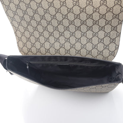 Gucci GG Supreme Monogram Web Flap Messenger Bag Black 5 of 7