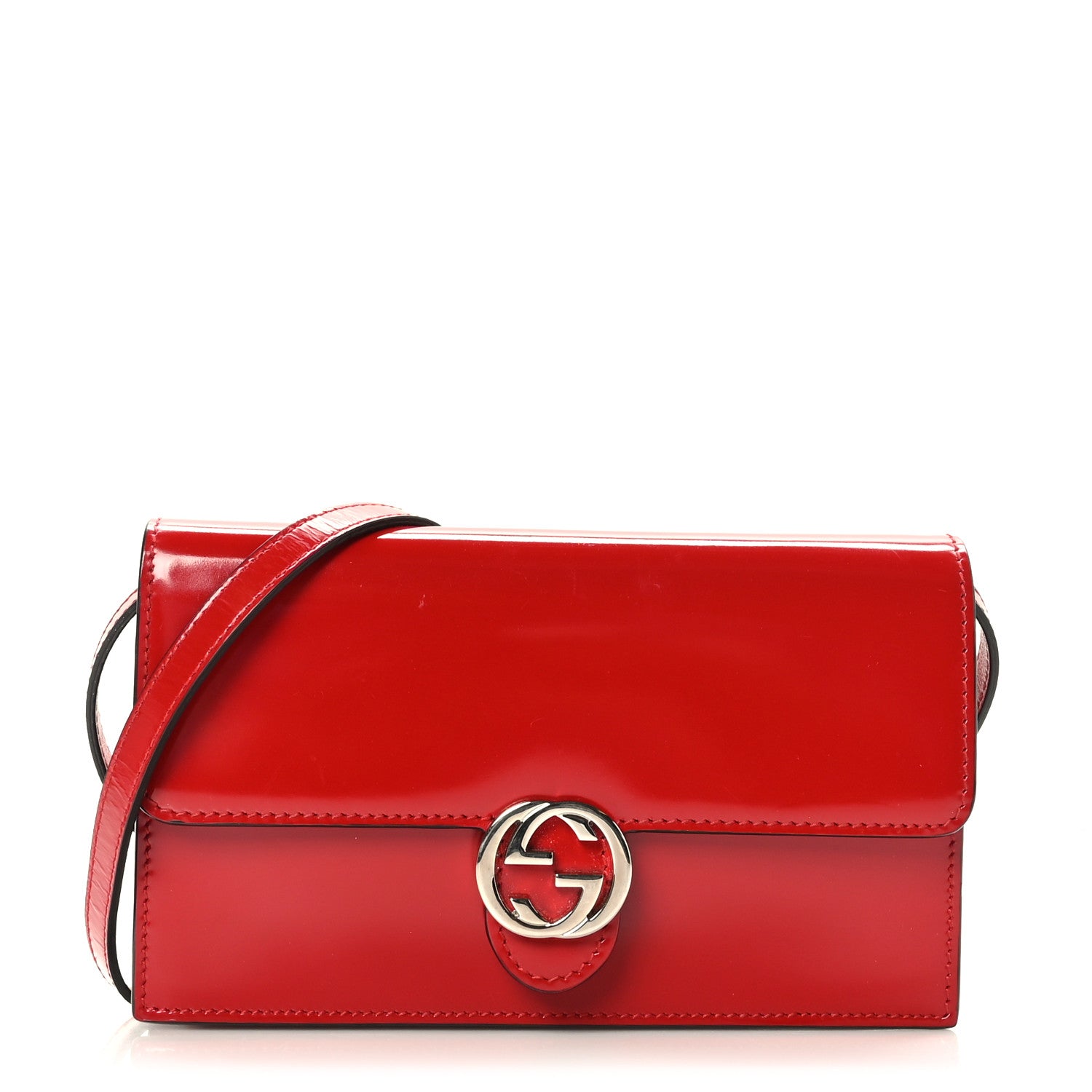 Gucci Shade Lux Calfskin Icon Wallet Hibiscus Red 1 of 8