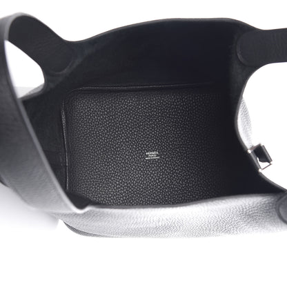 Hermes Taurillon Clemence Picotin Lock 22 MM Black 5 of 9