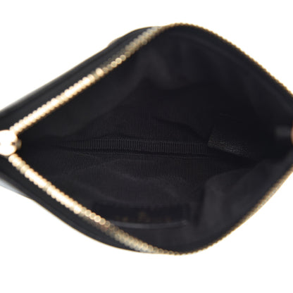 Chanel Sheepskin Quilted Small Vintage Mademoiselle Cosmetic Case Black 13 of 16