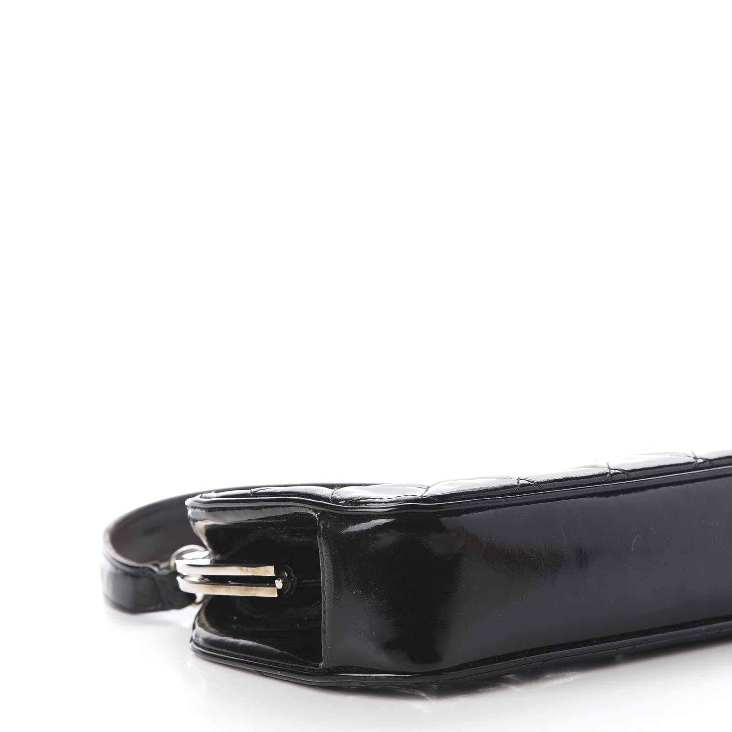 Chanel Patent Quilted Kisslock Frame Bag Black 6 of 17
