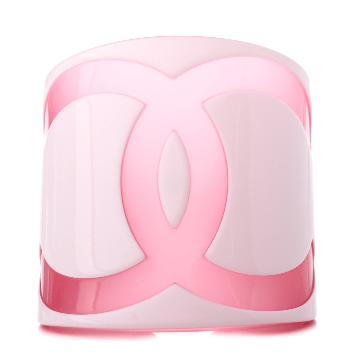 Resin CC Wide Cuff White Pink