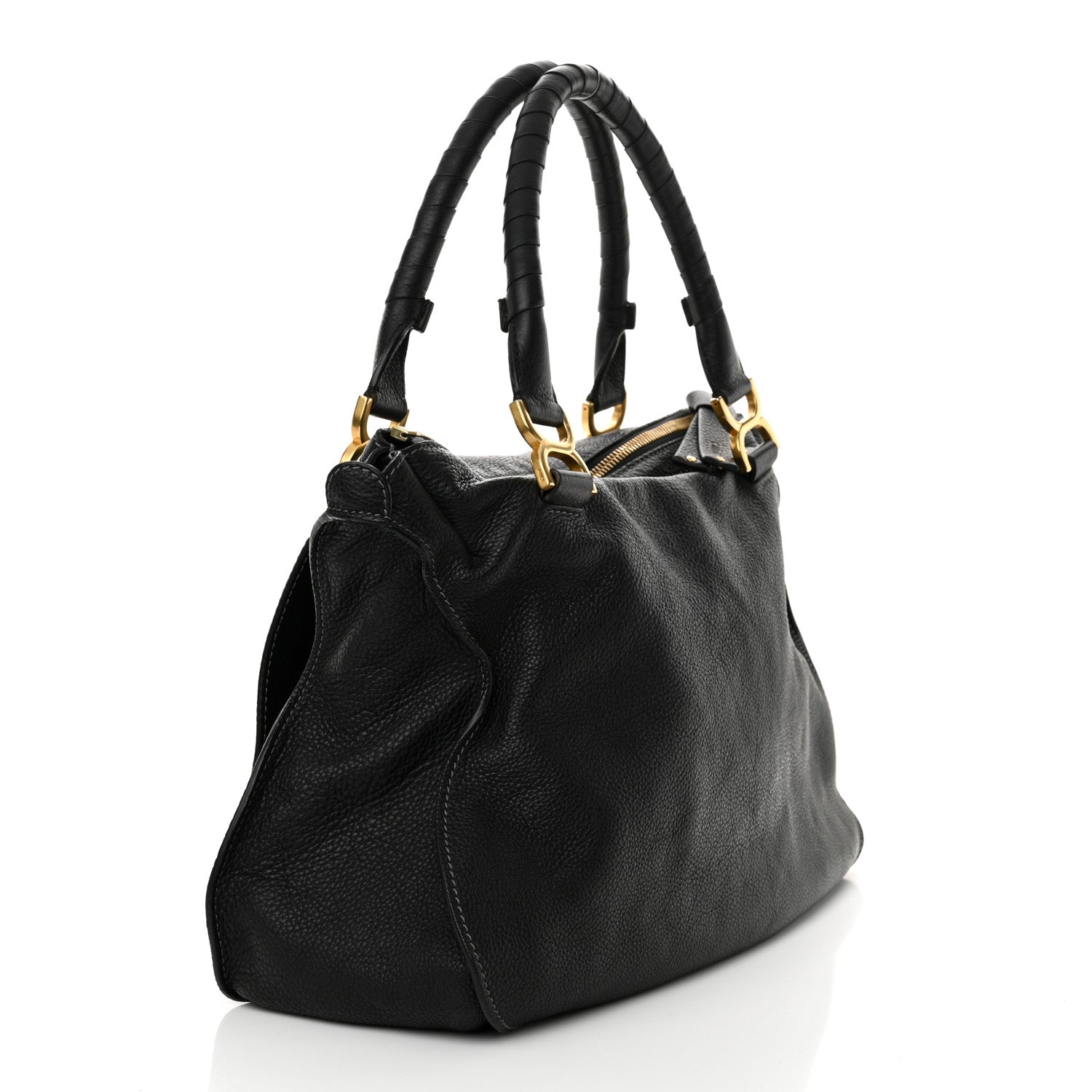 Chloe Calfskin Large Marcie Satchel Black 3 of 11
