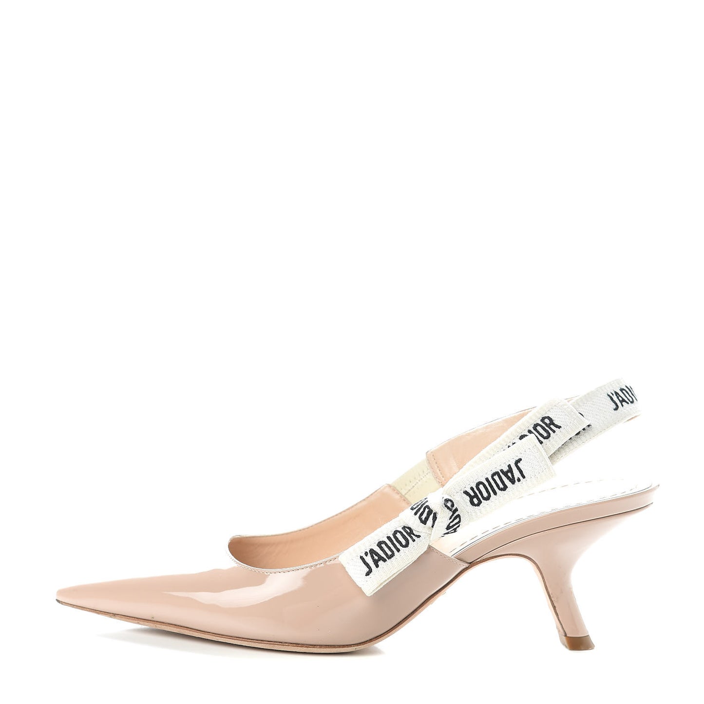 Patent Ribbon J'Adior Slingback 65mm Pumps 37.5 Nude