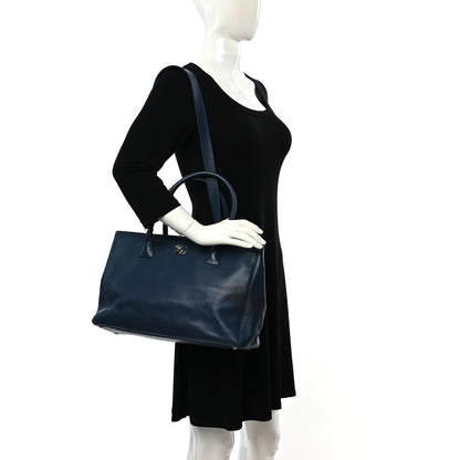 Chanel Calfskin Cerf Executive Shopper Tote Blue 2 of 15