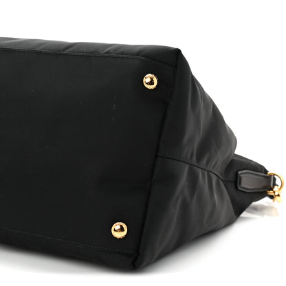 Prada Tessuto Nylon Saffiano Tote Black 19 of 21