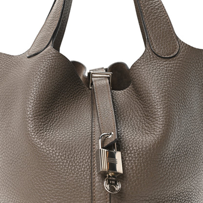 Hermes Taurillon Clemence Picotin Lock 22 MM Etain 8 of 10