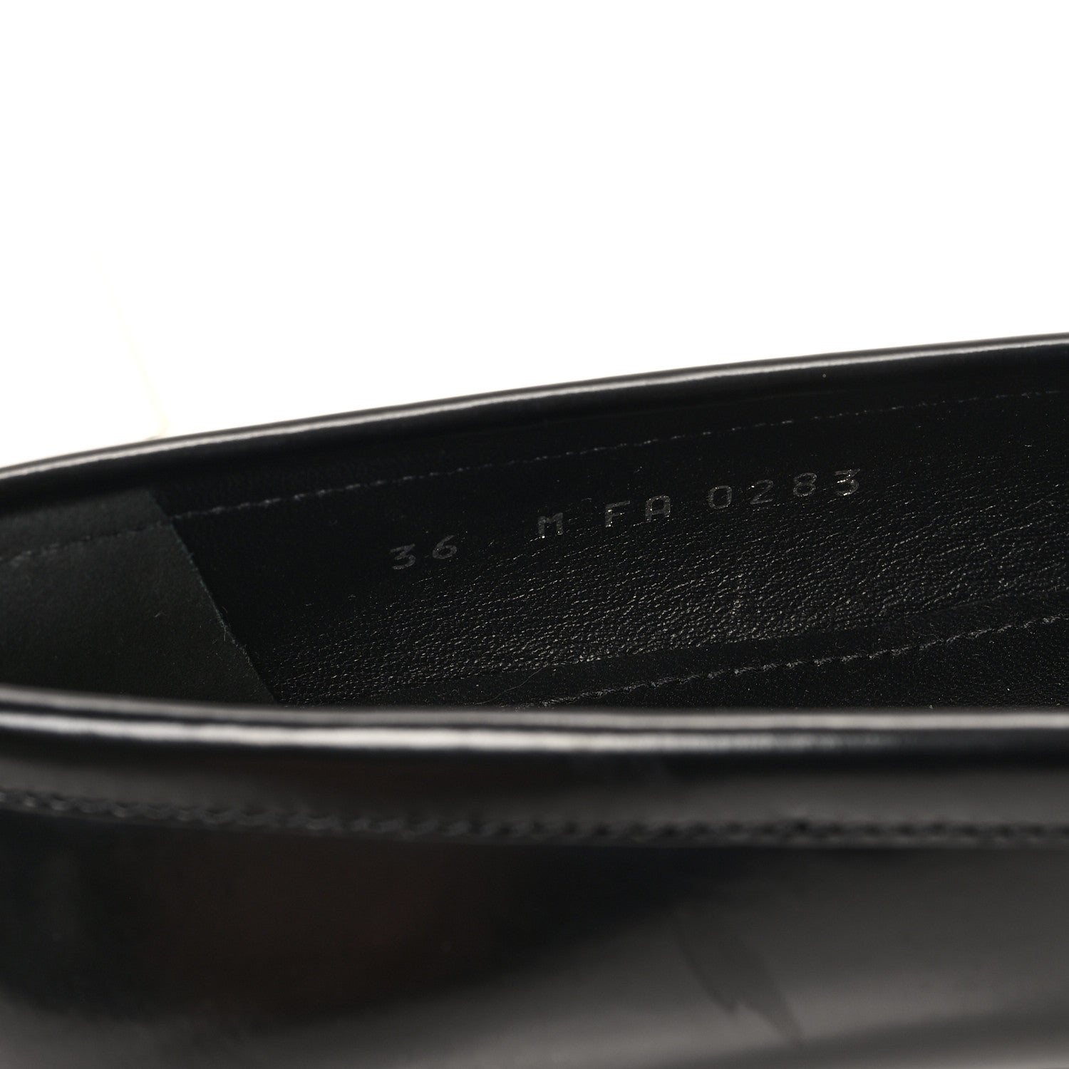 Louis Vuitton Glazed Calfskin Chess Flat Loafer 36 Black 9 of 9