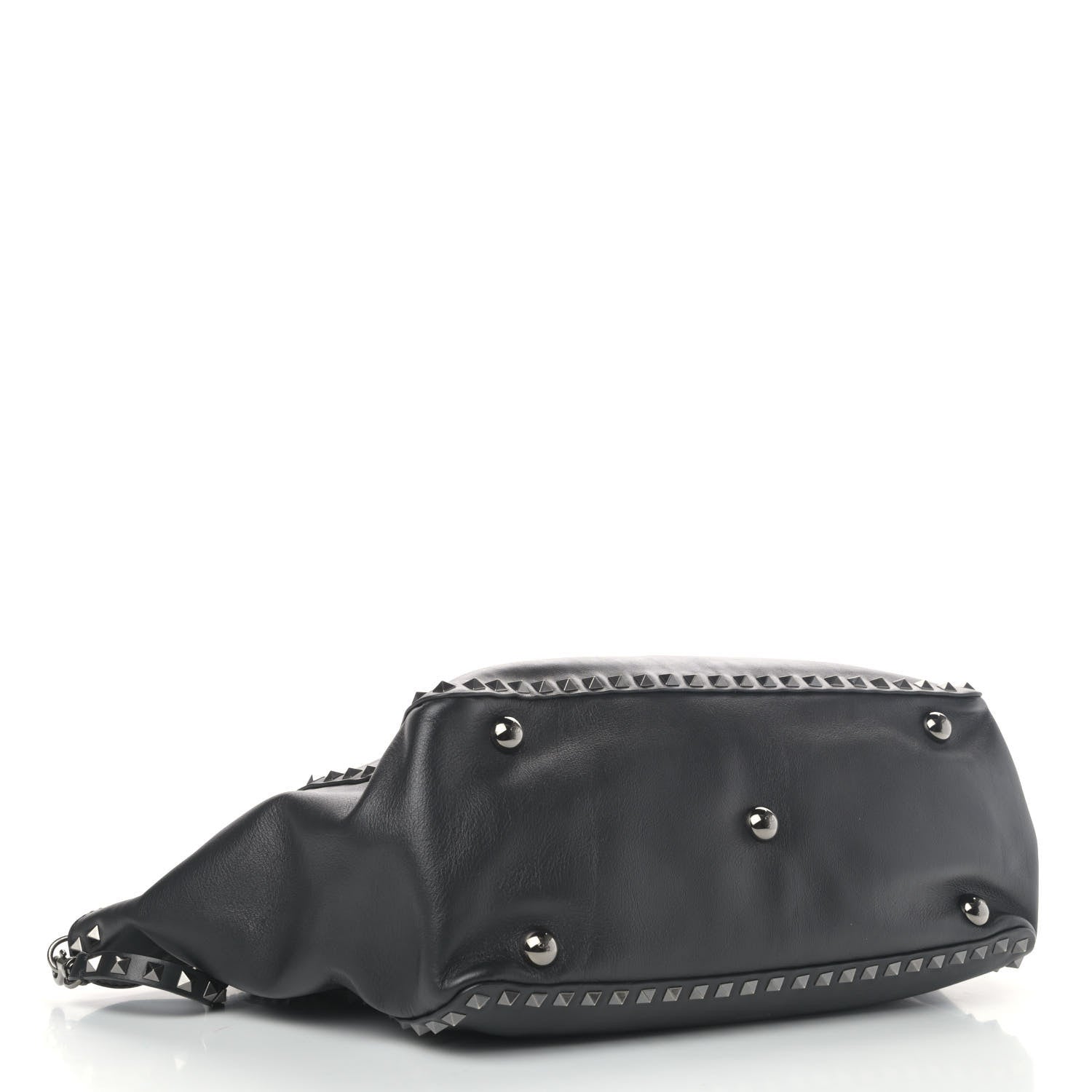 Valentino Garavani Vitello Medium Rockstud Tote Black 3 of 6