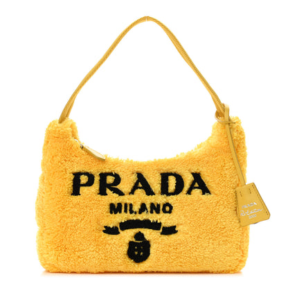 Prada Terry Cloth Mini Re-Edition 2000 Bag Giallo Black 1 of 9