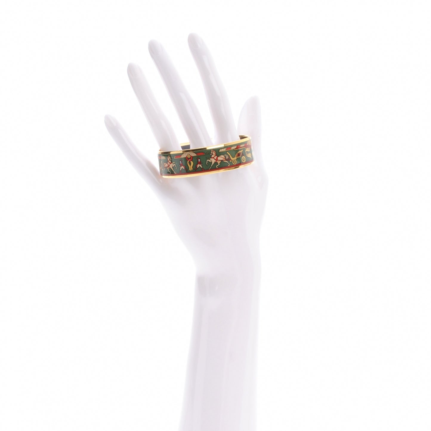 Enamel Printed Chariots Wide Bracelet 65