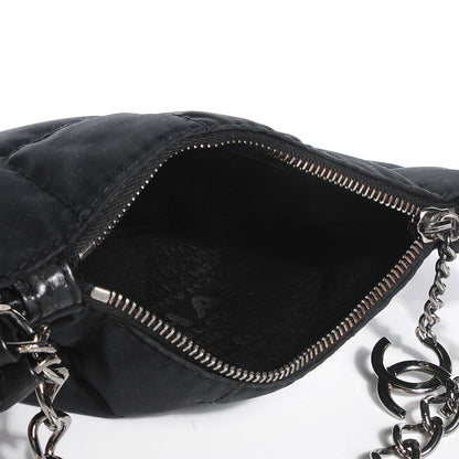 Chanel Nylon Quilted Pochette Black 5 of 7
