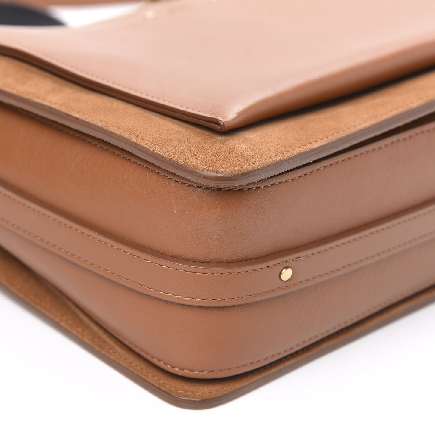 Calfskin Suede Medium Roy Bag Nut