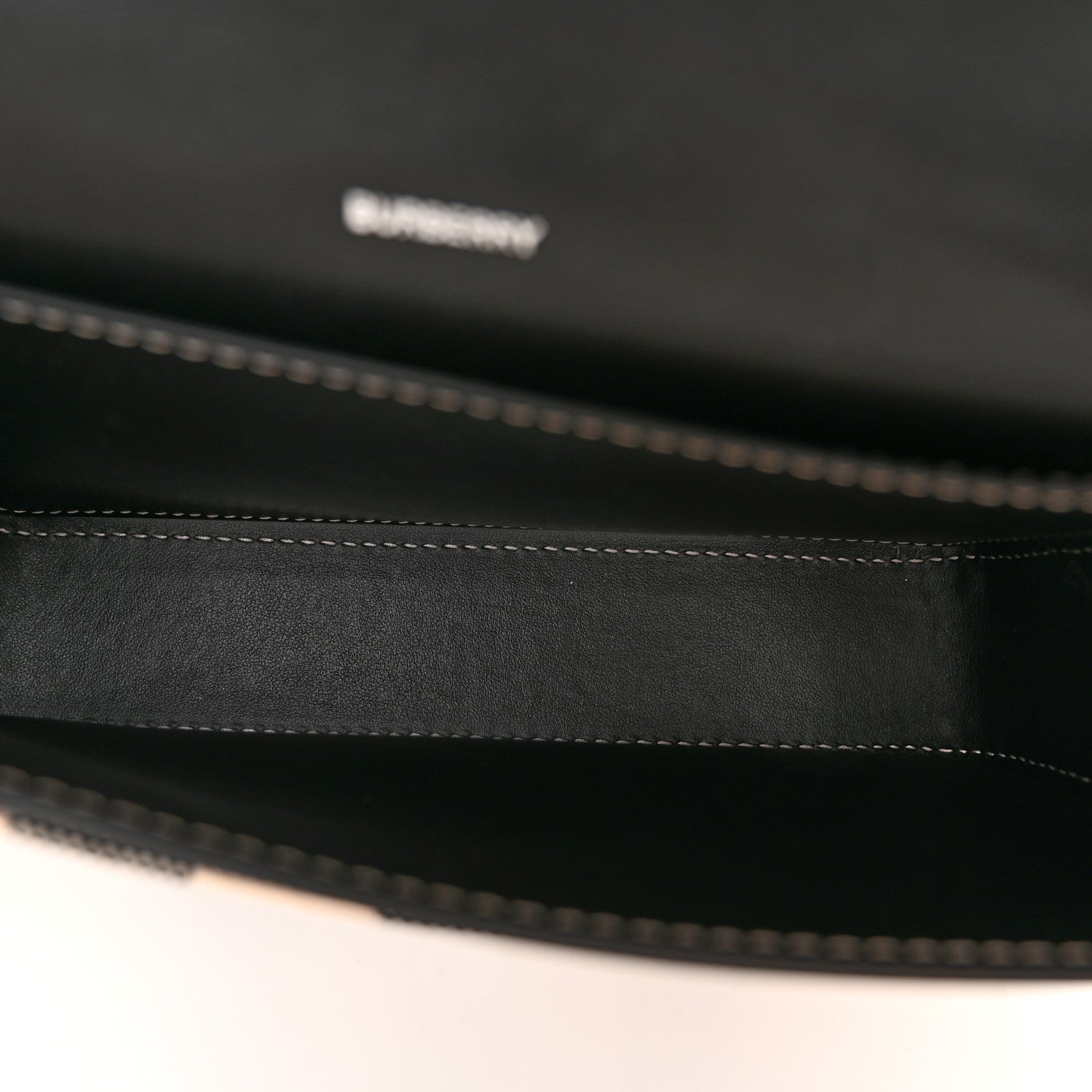 Burberry E-Canvas Vintage Check Hampshire Crossbody Black 5 of 10