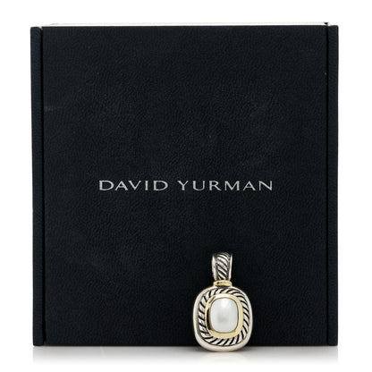 David Yurman Sterling Silver 14K Yellow Gold Pearl 10mm Albion Enhancer Pendant 5 of 5