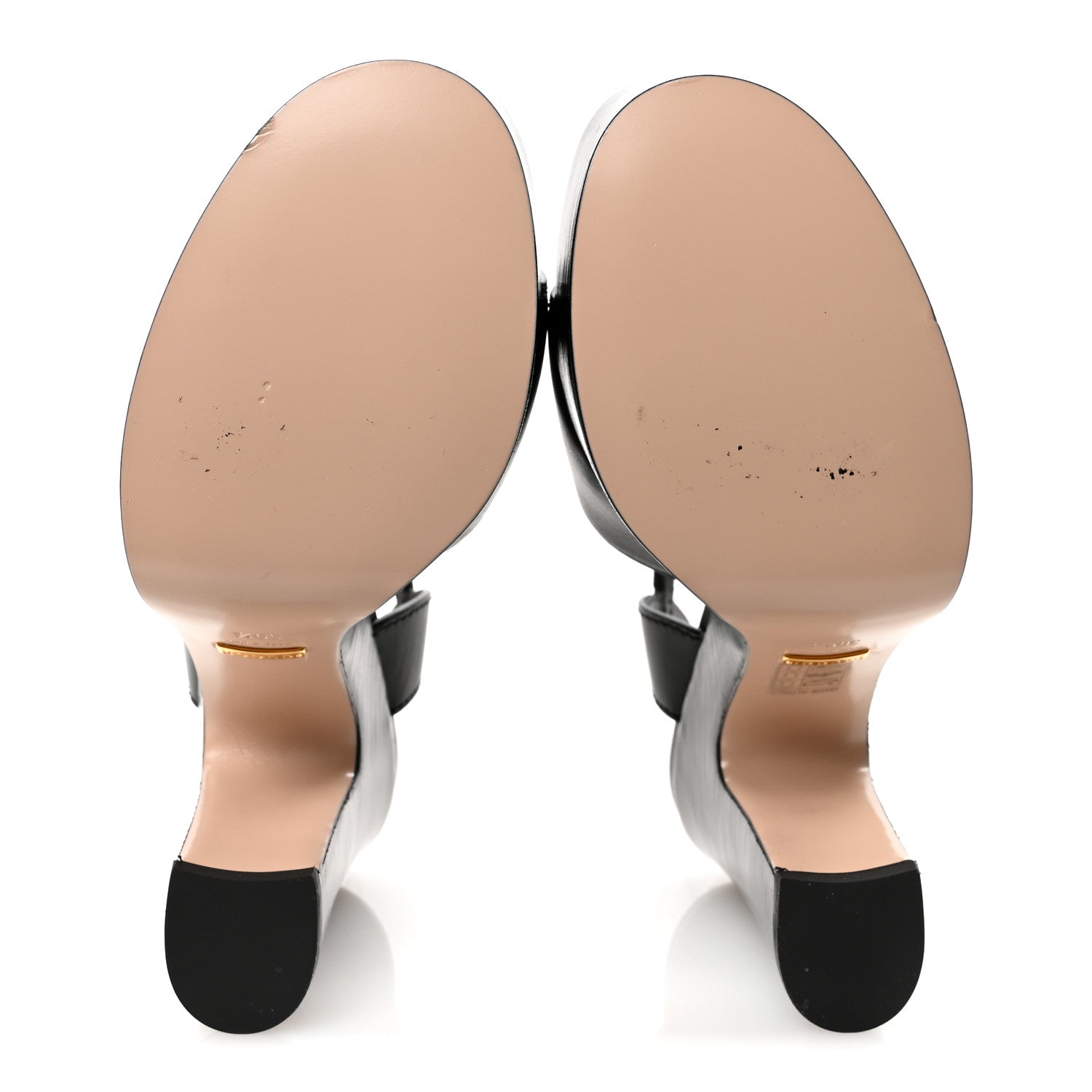 Gucci Cosmos Softy Calfskin Wooden Interlocking G Cut-Out 30/120mm Platform Sandals 39.5 Black 6 of 9
