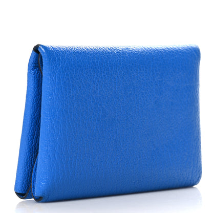 Hermes Chevre Mysore Calvi Duo Card Case Bleu Hydra 3 of 6