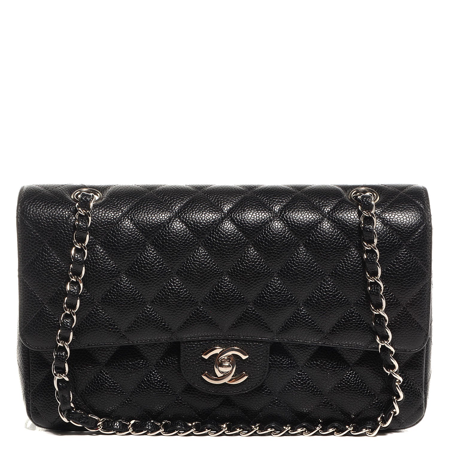 Chanel Caviar Quilted Medium Double Flap Black 1 of 9