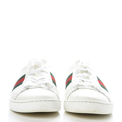 Gucci Calfskin Crocodile Web Womens Ace Sneakers 39 White Green 2 of 18