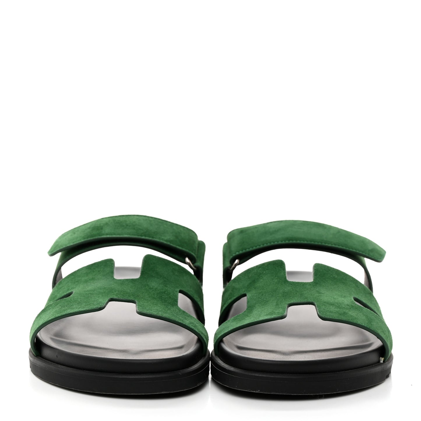 Suede Goatskin Womens Chypre Sandals 40.5 Vert Electrique