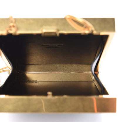 Saint Laurent Plexiglass Minaudiere Tuxedo Box Clutch Black 10 of 14