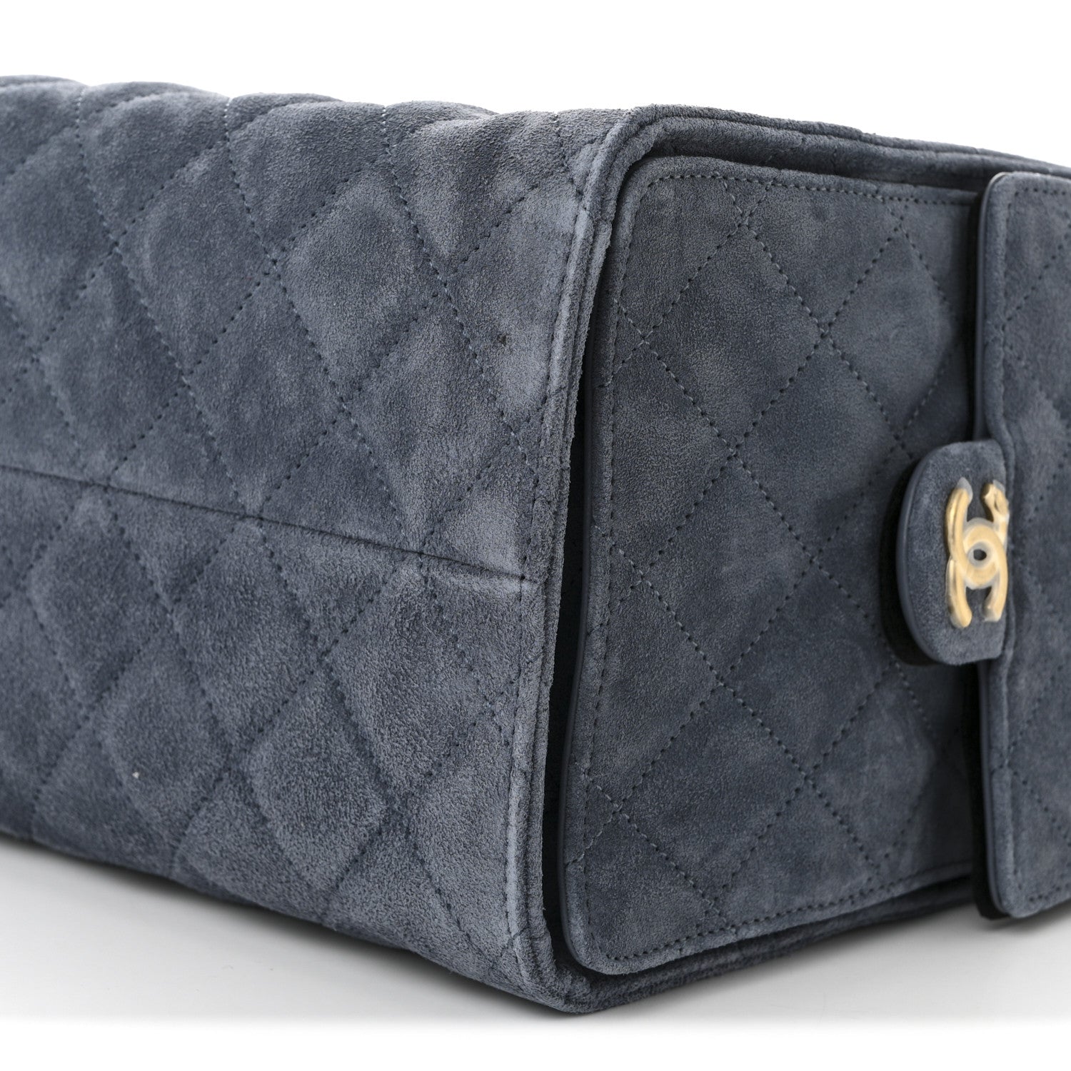 Chanel Suede Quilted Medium Chanel 25 Handbag Blue 11 of 12