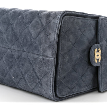 Chanel Suede Quilted Medium Chanel 25 Handbag Blue 11 of 12