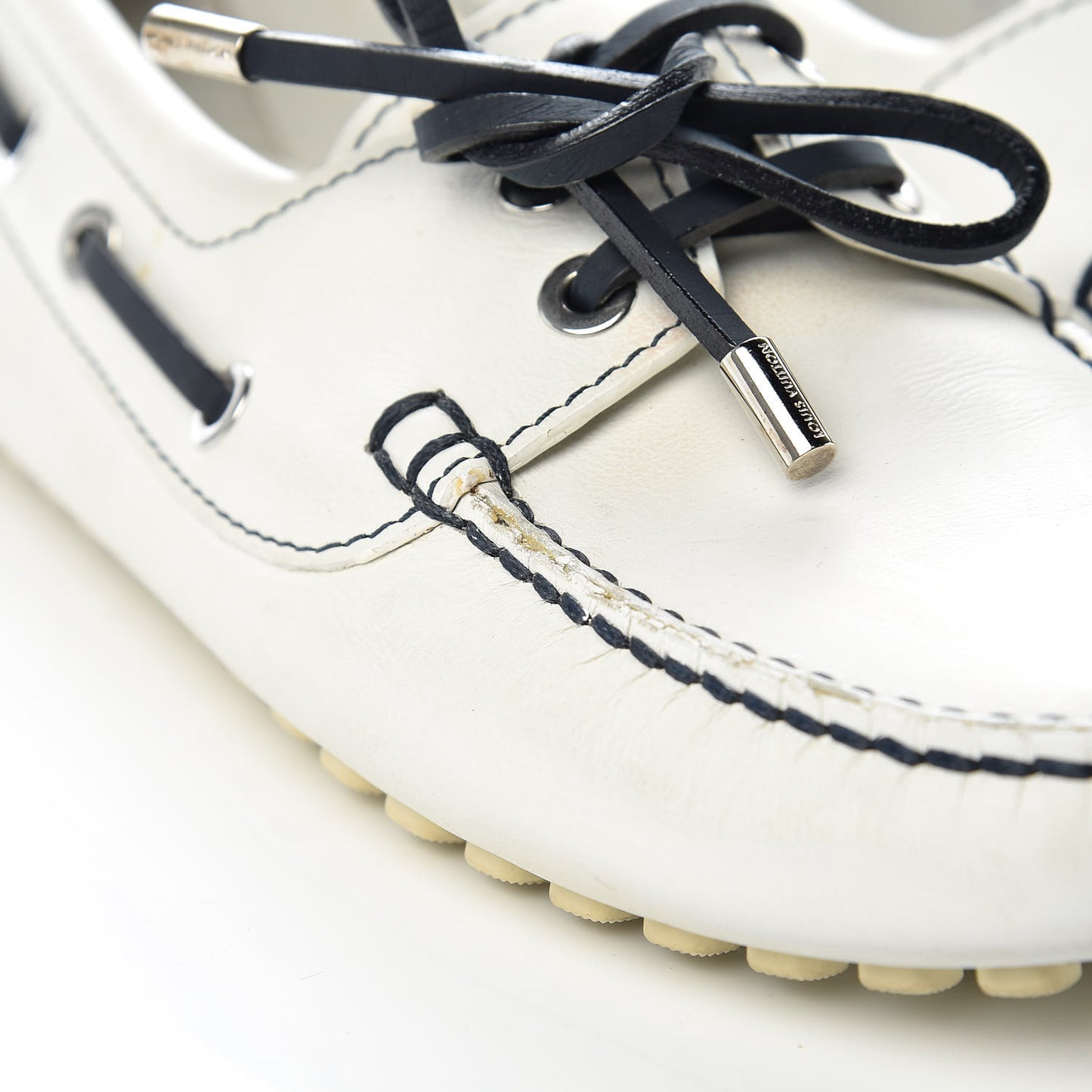 Calfskin Rubber Mens Americas Cup Marine Boat Shoe 7 White