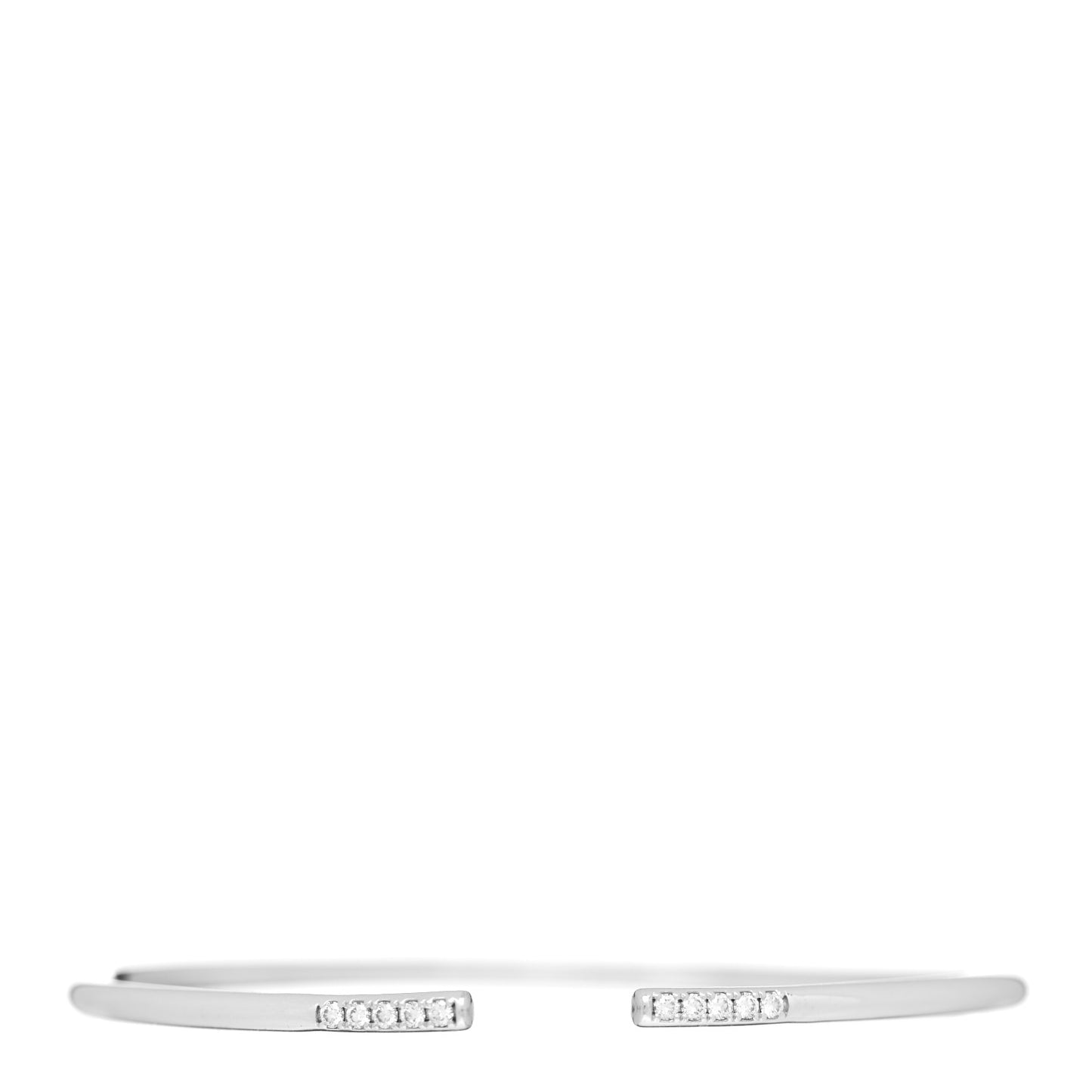 18K White Gold Diamond Metro Wire Bracelet