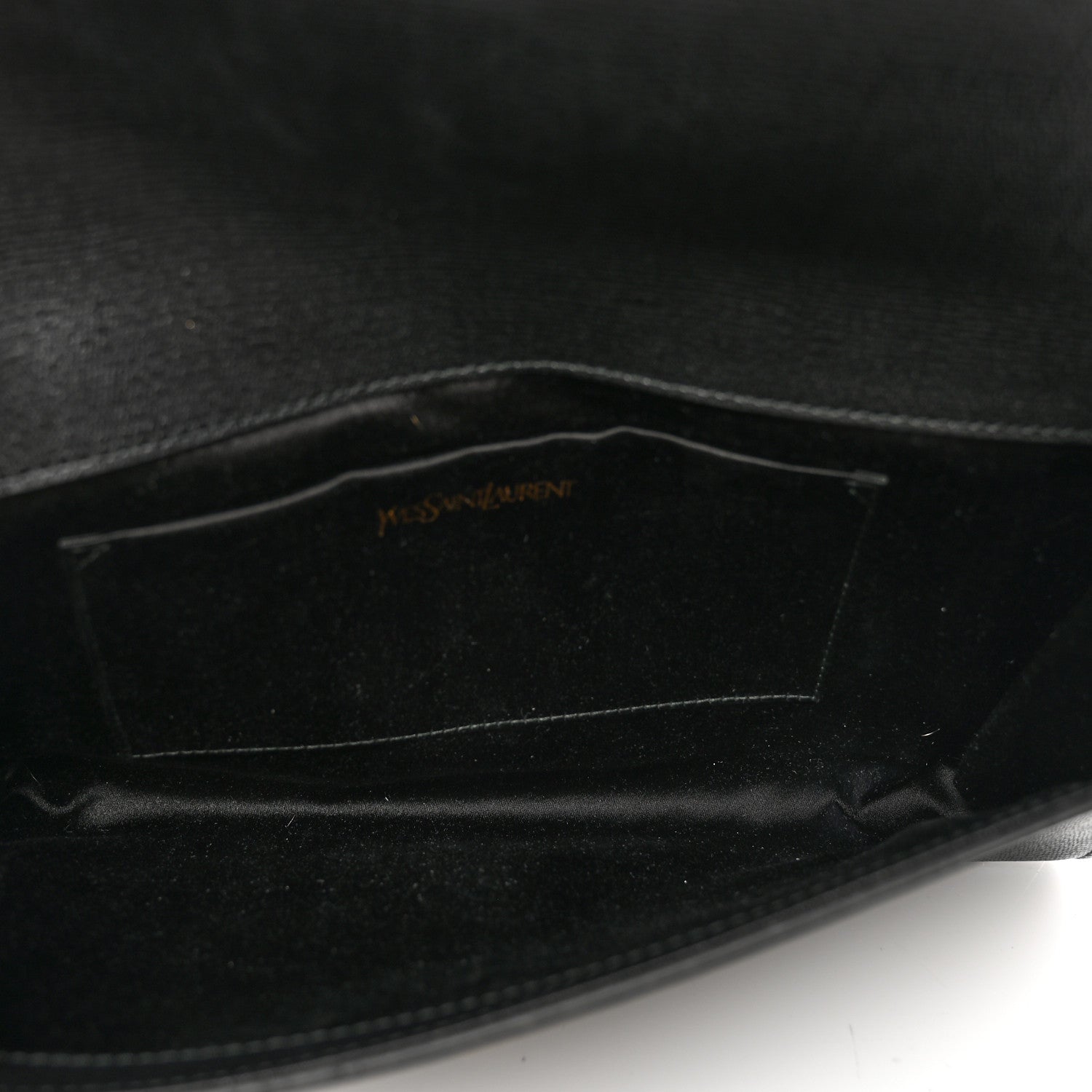 Saint Laurent Textured Calfskin Classic Y Ligne Clutch Black 5 of 10