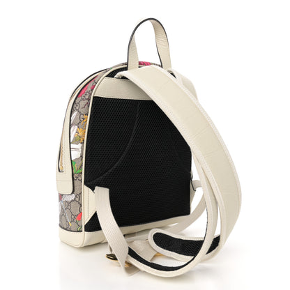 Gucci GG Supreme Monogram Flora Web Small Ophidia Day Backpack White 3 of 11