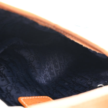 Christian Dior Denim Embroidered Saddle Bag Blue 5 of 10