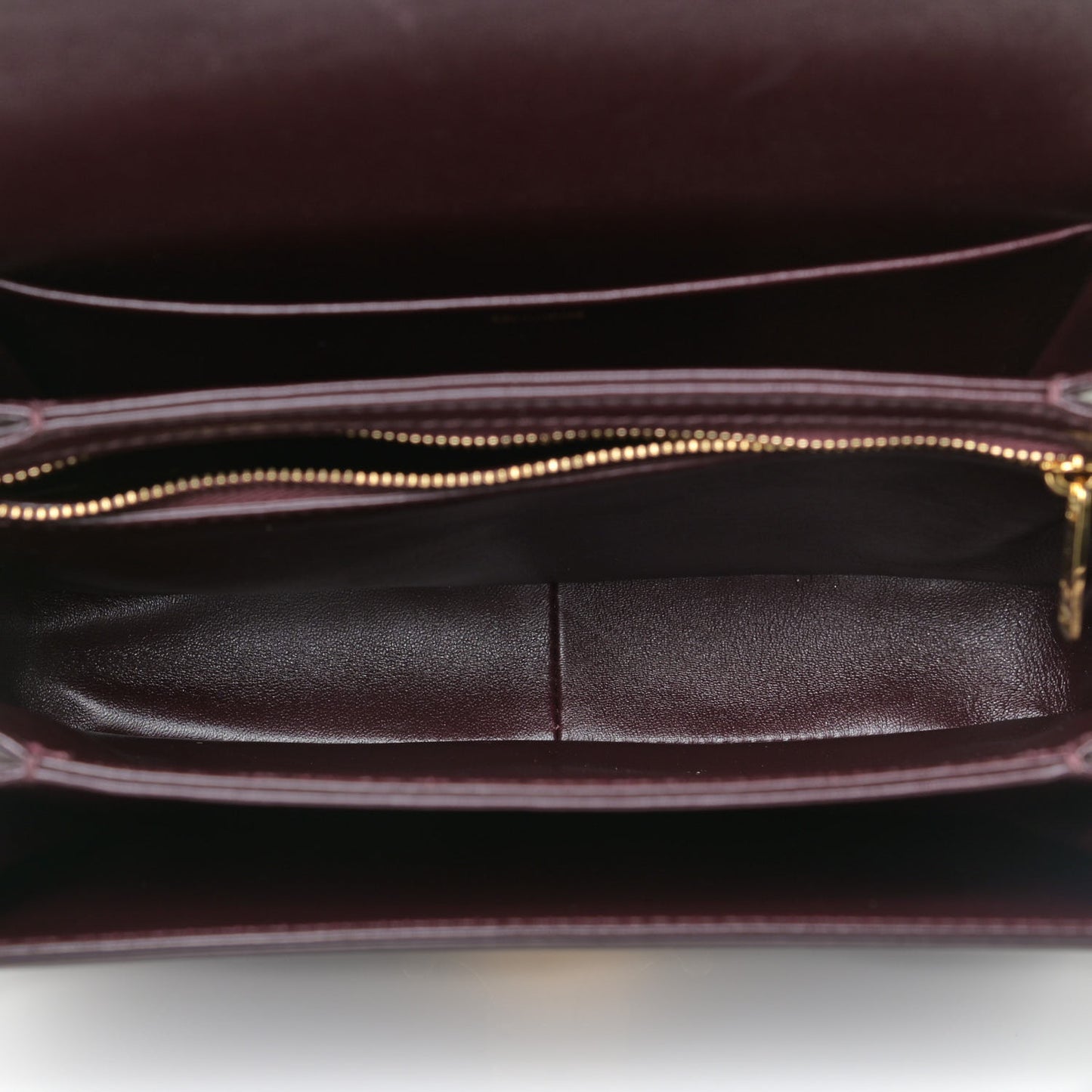Shiny Calfskin Medium Triomphe Burgundy