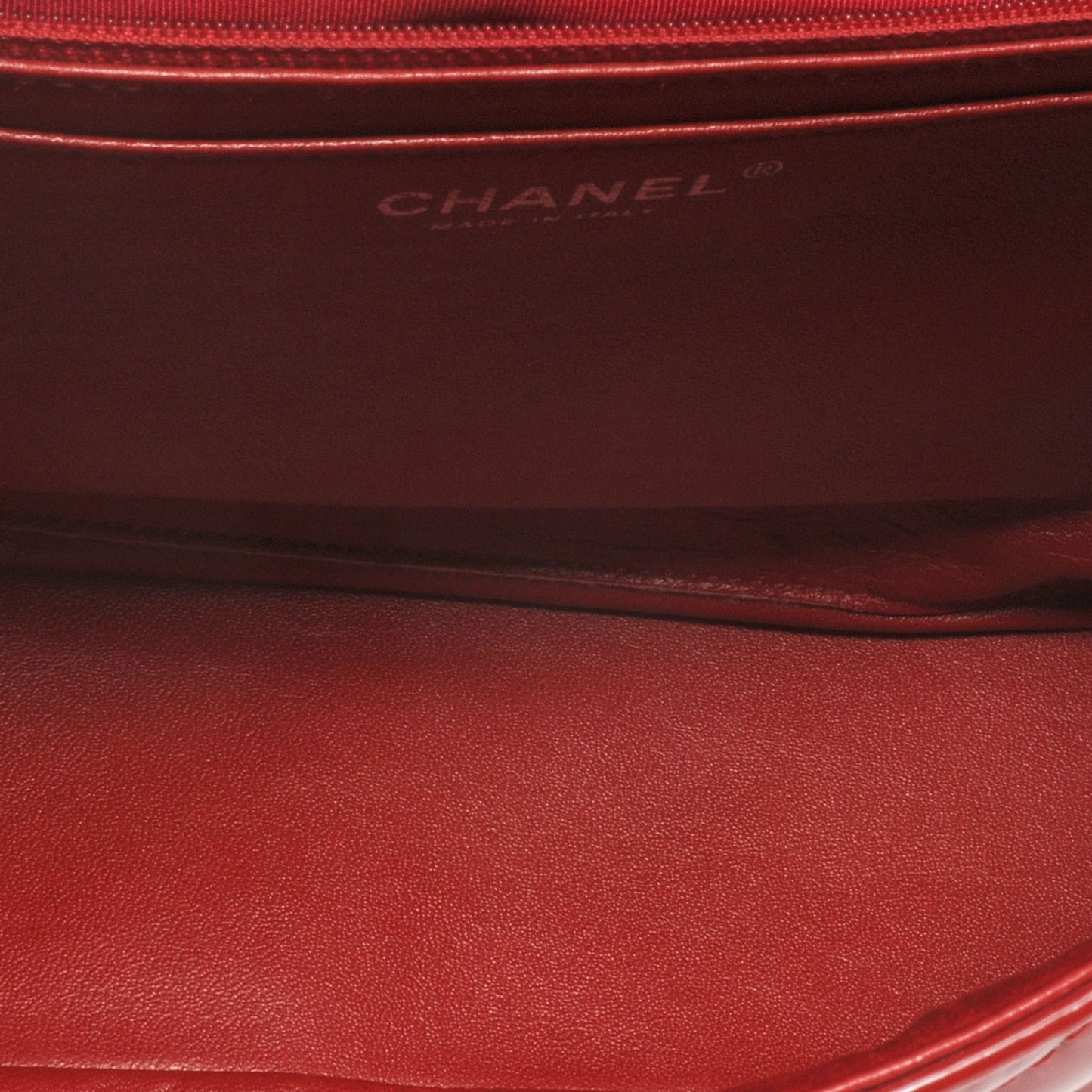 Patent Chevron Jumbo Single Flap Red