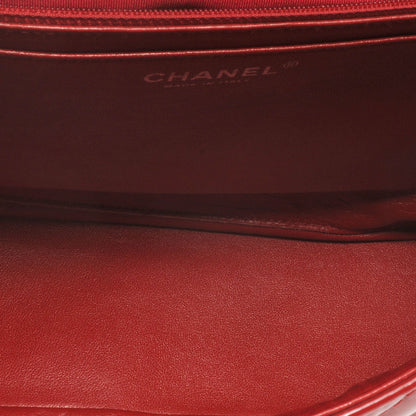 Chanel Patent Chevron Jumbo Single Flap Red 6 of 8