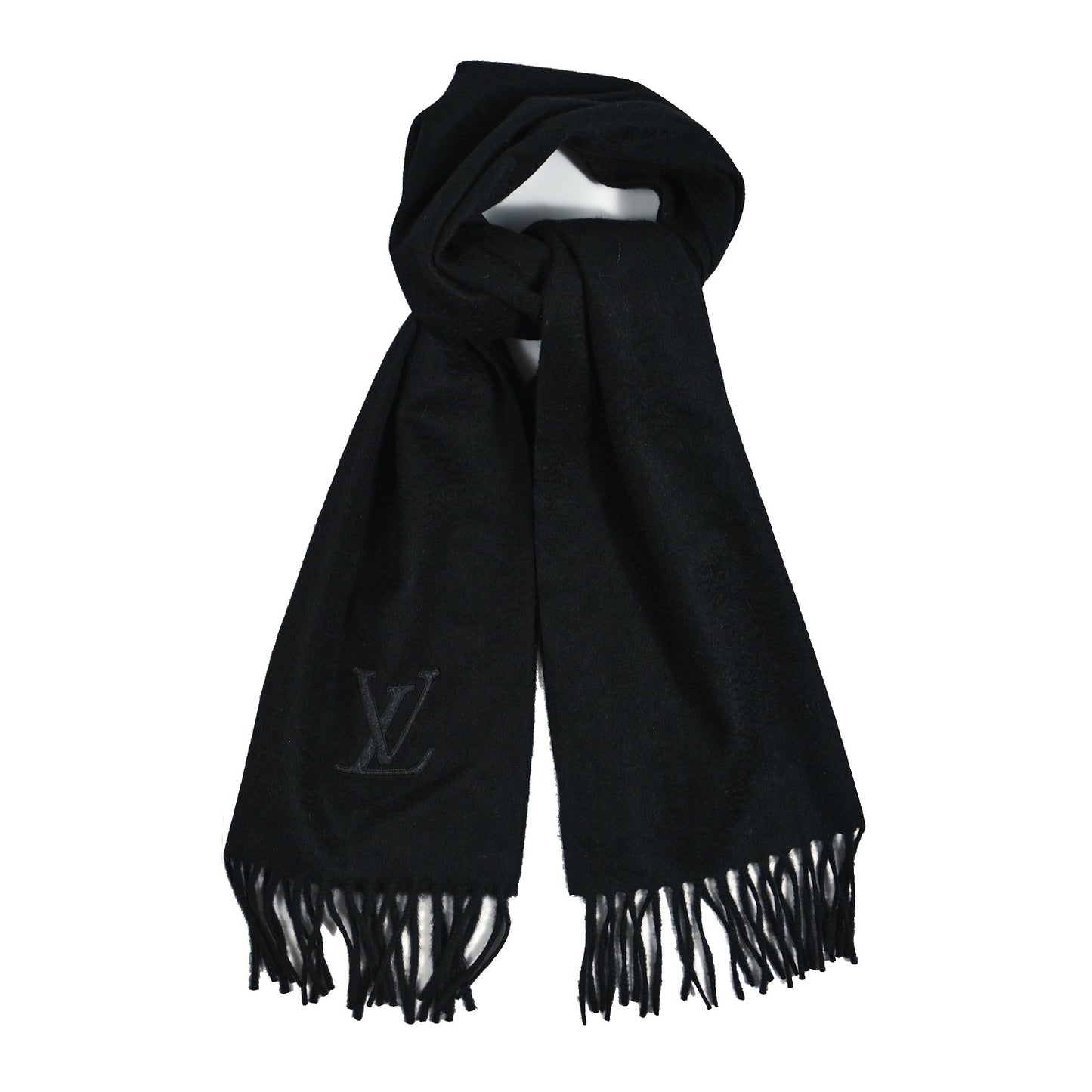 Cashmere Logo Scarf Black
