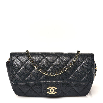 Chanel Caviar Quilted Glasses Case With Chain Black 1 of 11