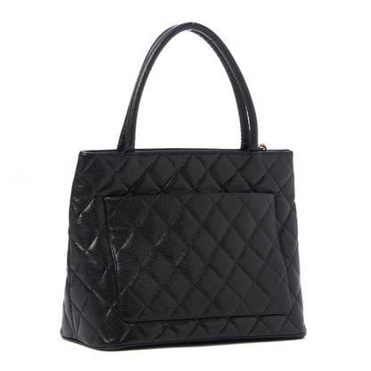 Chanel Caviar Quilted Medallion Tote Black 3 of 9