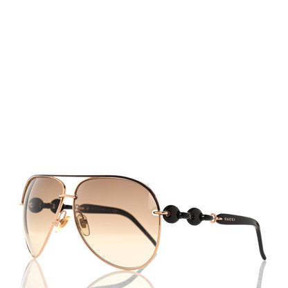 Gucci Marina Chain Aviator Sunglasses GG 4225/S Gold Brown 1 of 8