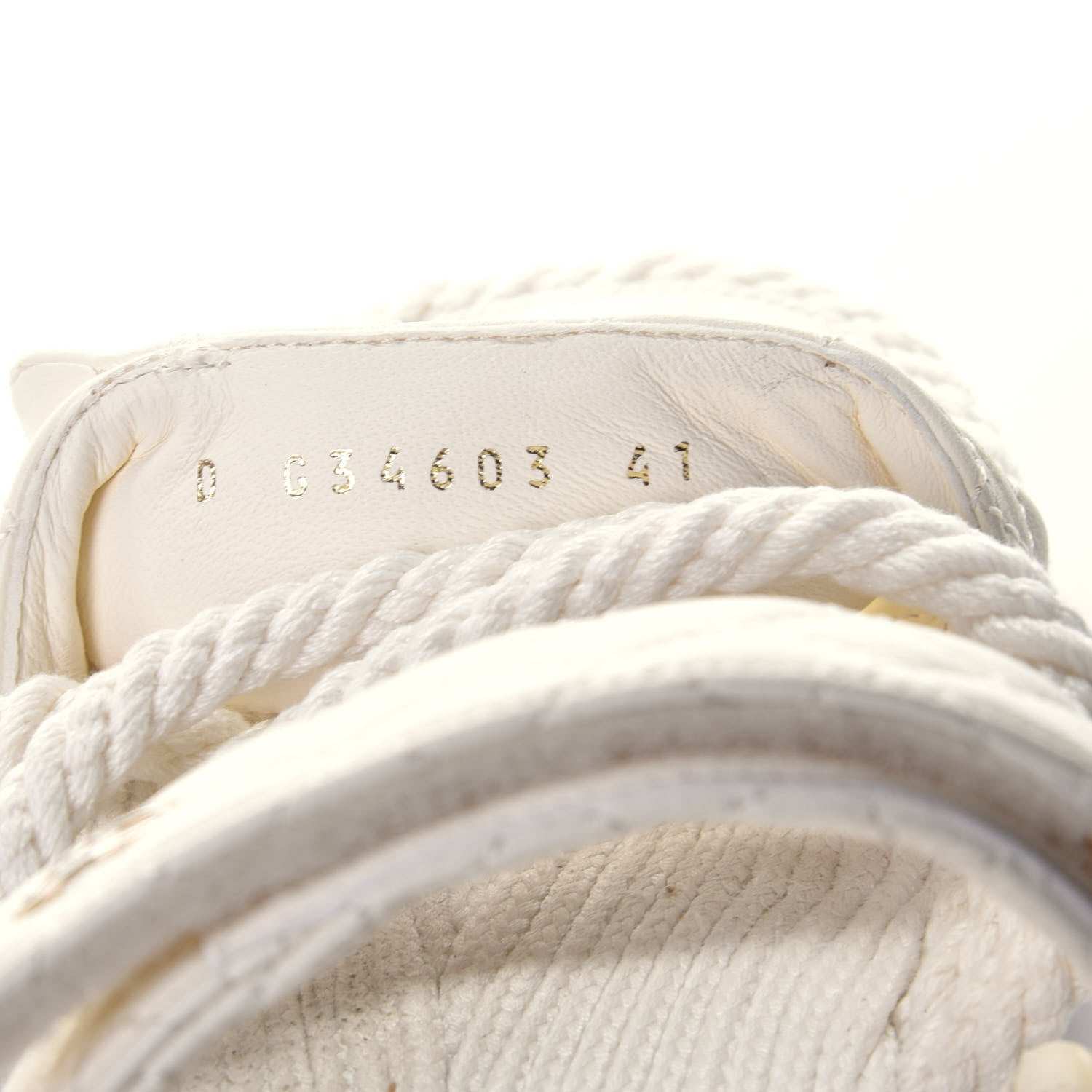 Chanel Cord Lambskin Quilted Logo Mules 41 White 7 of 7