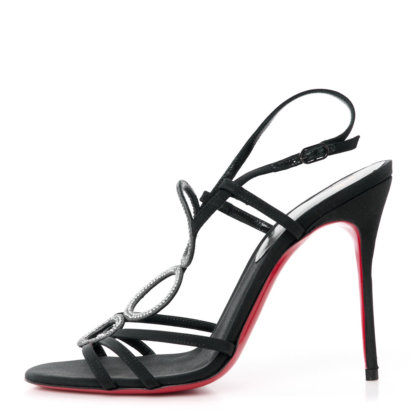 Crepe Crystal Troisronds 100 Sandals 37 Black