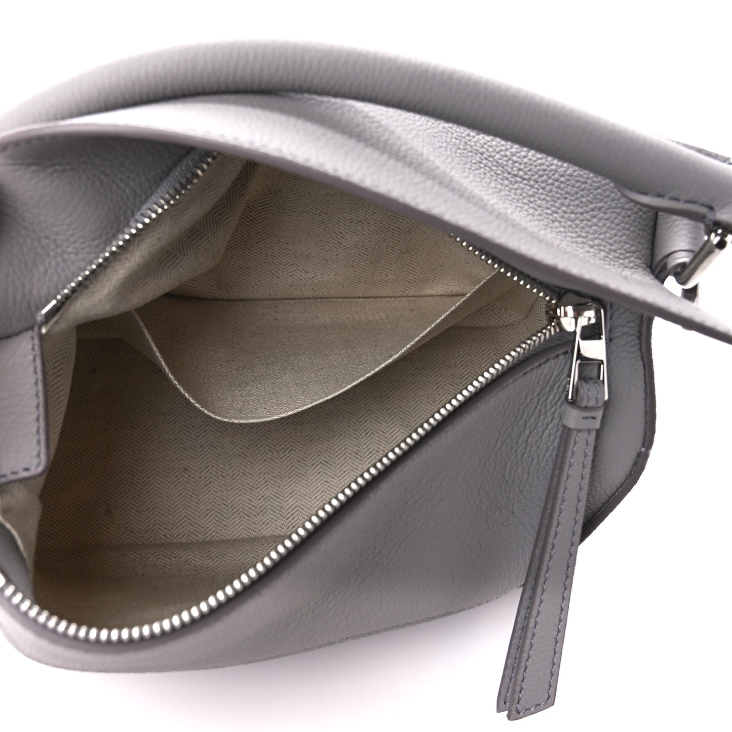 Soft Grained Calfskin Small Puzzle Edge Bag Pearl Grey