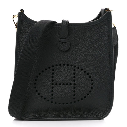 Hermes Taurillon Clemence Evelyne TPM Black 1 of 10