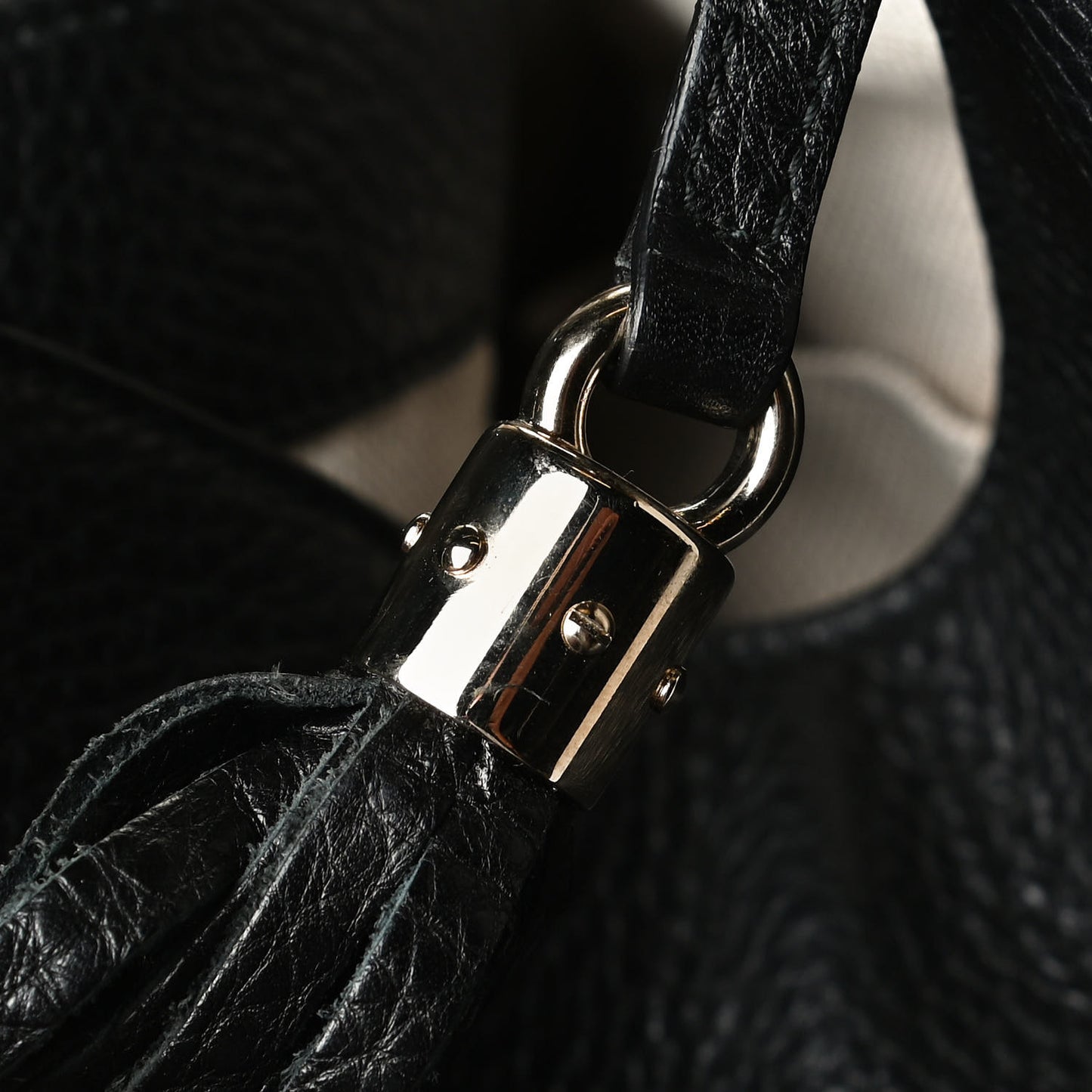 Pebbled Calfskin Medium Soho Shoulder Bag Black