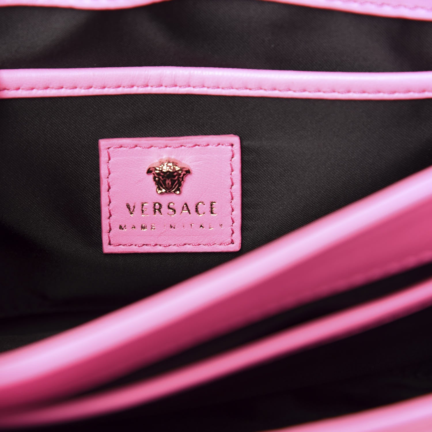 Versace Nappa Palazzo Sultan Shoulder Bag Pink 6 of 9