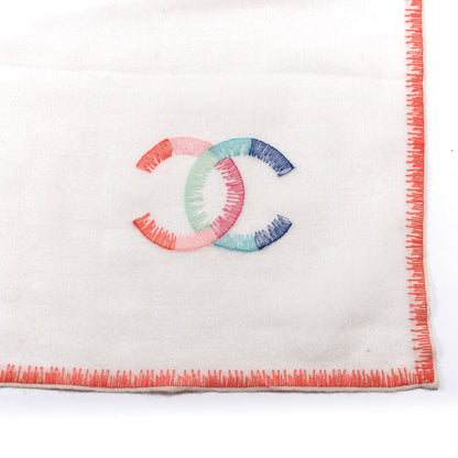 Chanel Wool CC Stole Beige Multicolor 3 of 4