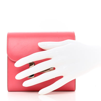 Hermes Tadelakt Constance Short Wallet Rose Lipstick 2 of 8
