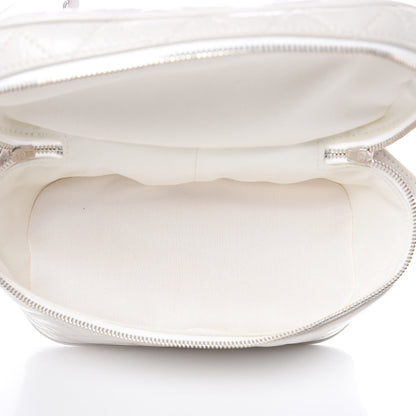Chanel Crumpled Calfskin PVC Quilted Backpack White 6 of 11
