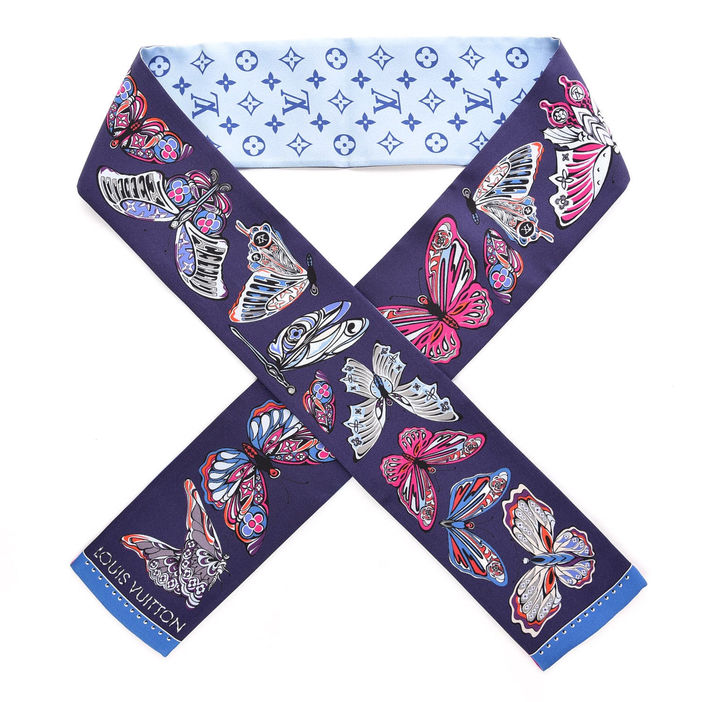 Silk Monogram World Of Love Bandeau Navy
